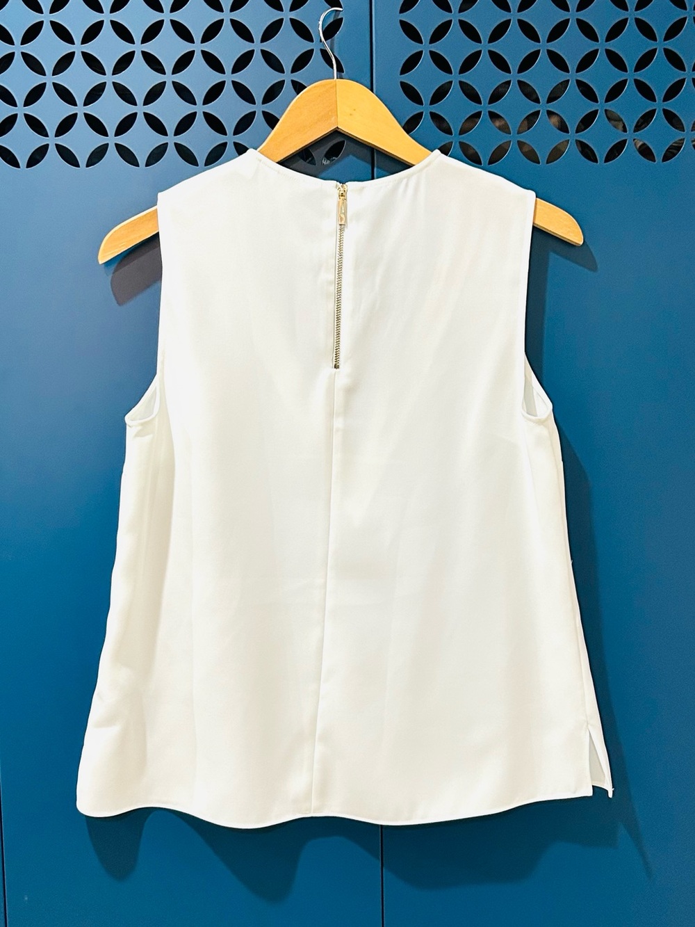 TED BAKER Lulabel White Lace Trim Sleeveless Top Romantic Cottagecore Size 6 - Picture 4 of 8